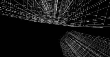 soyut mimari duvar kağıdı tasarımı, dijital konsept arkaplan