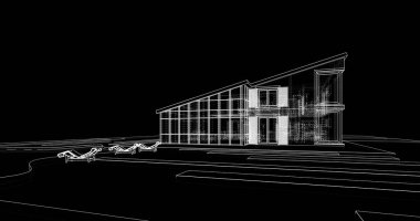 minimal geometrik şekiller, mimari çizgiler