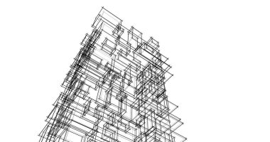 soyut mimari duvar kağıdı tasarımı, dijital konsept arkaplan