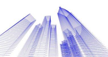 soyut mimari duvar kağıdı tasarımı, dijital konsept arkaplan