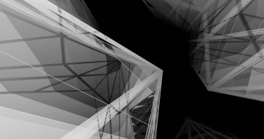 soyut mimari duvar kağıdı tasarımı, dijital konsept arkaplan