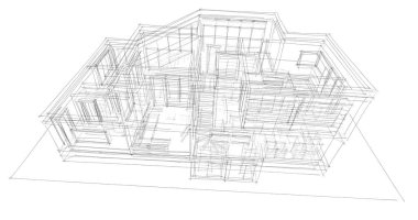 soyut mimari duvar kağıdı tasarımı, dijital konsept arkaplan