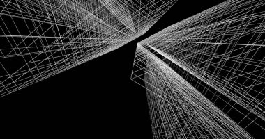 soyut mimari duvar kağıdı tasarımı, dijital konsept arkaplan