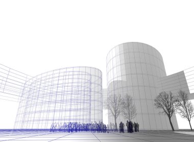 soyut mimari duvar kağıdı tasarımı, dijital konsept arkaplan