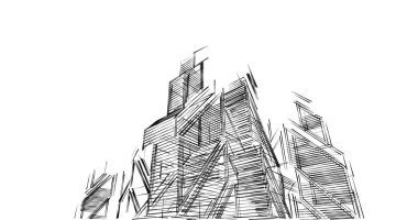 minimal geometrik şekiller, mimari çizgiler