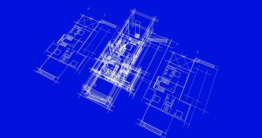 soyut mimari duvar kağıdı tasarımı, dijital konsept arkaplan