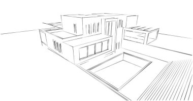 soyut mimari duvar kağıdı tasarımı, dijital konsept arkaplan