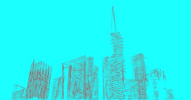 soyut mimari duvar kağıdı tasarımı, dijital konsept arkaplan