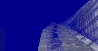 Mimari sanat konseptinde soyut çizgiler, minimum geometrik şekiller. 