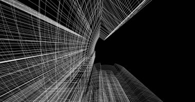 soyut mimari duvar kağıdı tasarımı, dijital konsept arkaplan