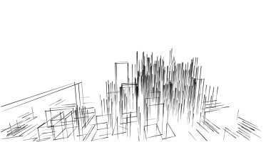 soyut mimari duvar kağıdı tasarımı, dijital konsept arkaplan