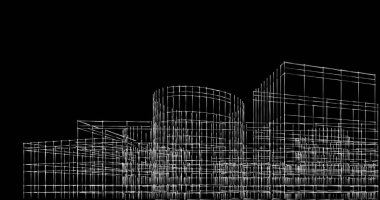soyut mimari duvar kağıdı tasarımı, dijital konsept arkaplan
