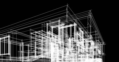 soyut mimari duvar kağıdı tasarımı, dijital konsept arkaplan