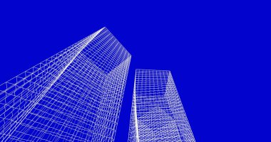 soyut mimari duvar kağıdı tasarımı, dijital konsept arkaplan