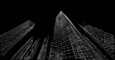 soyut mimari duvar kağıdı tasarımı, dijital konsept arkaplan