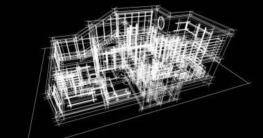 soyut mimari duvar kağıdı tasarımı, dijital konsept arkaplan