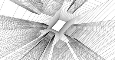 soyut mimari duvar kağıdı tasarımı, dijital konsept arkaplan