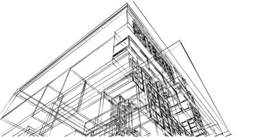 soyut mimari duvar kağıdı tasarımı, dijital konsept arkaplan