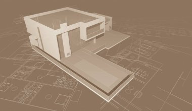 soyut mimari duvar kağıdı tasarımı, dijital konsept arkaplan