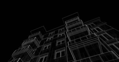 soyut mimari duvar kağıdı tasarımı, dijital konsept arkaplan