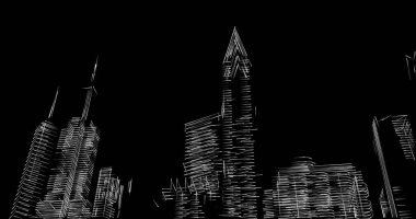 soyut mimari duvar kağıdı tasarımı, dijital konsept arkaplan