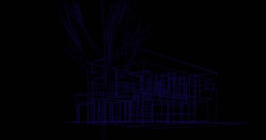 soyut mimari duvar kağıdı tasarımı, dijital konsept arkaplan