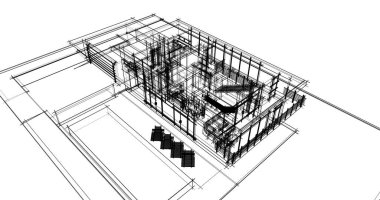 soyut mimari duvar kağıdı tasarımı, dijital konsept arkaplan