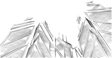 eskiz sanatı, geometrik mimari binalar tasarımı