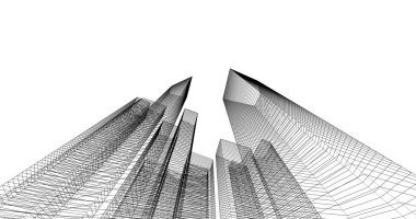 soyut mimari duvar kağıdı tasarımı, dijital konsept arkaplan