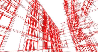 soyut mimari duvar kağıdı tasarımı, dijital konsept arkaplan