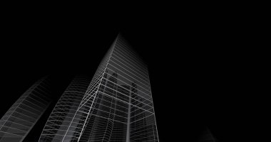 soyut mimari duvar kağıdı tasarımı, dijital konsept arkaplan