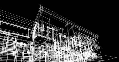 soyut mimari duvar kağıdı tasarımı, dijital konsept arkaplan