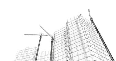 soyut mimari duvar kağıdı tasarımı, dijital konsept arkaplan