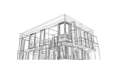 soyut mimari duvar kağıdı tasarımı, dijital konsept arkaplan