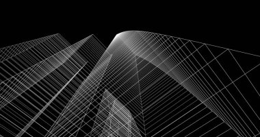 soyut mimari duvar kağıdı tasarımı, dijital konsept arkaplan