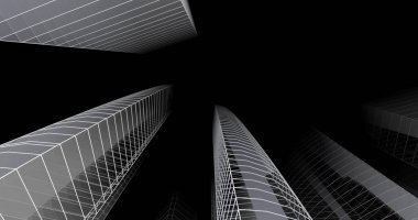 soyut mimari duvar kağıdı tasarımı, dijital konsept arkaplan