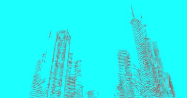 Mimari sanat konseptinde soyut çizgiler, minimum geometrik şekiller. 