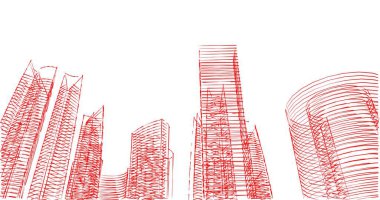 soyut mimari duvar kağıdı tasarımı, dijital konsept arkaplan