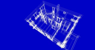 soyut mimari duvar kağıdı tasarımı, dijital konsept arkaplan