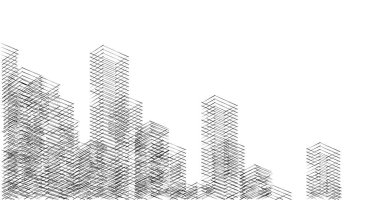 soyut mimari duvar kağıdı tasarımı, dijital konsept arkaplan