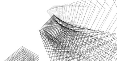soyut mimari duvar kağıdı tasarımı, dijital konsept arkaplan