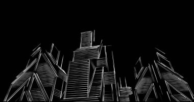 eskiz sanatı, geometrik mimari binalar tasarımı