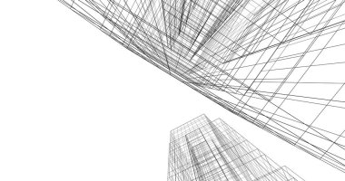 soyut mimari duvar kağıdı tasarımı, dijital konsept arkaplan