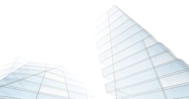 Mimari sanat konseptinde soyut çizgiler, minimum geometrik şekiller. 