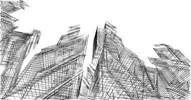 minimal geometrik şekiller, mimari çizgiler