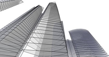 soyut mimari duvar kağıdı tasarımı, dijital konsept arkaplan