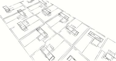 soyut mimari duvar kağıdı tasarımı, dijital konsept arkaplan