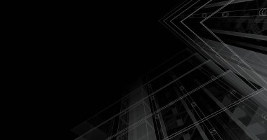 soyut mimari duvar kağıdı tasarımı, dijital konsept arkaplan