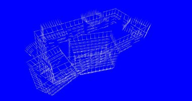 soyut mimari duvar kağıdı tasarımı, dijital konsept arkaplan