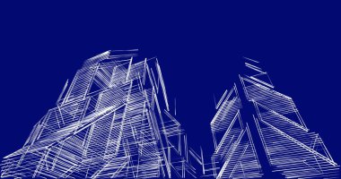 eskiz sanatı, geometrik mimari binalar tasarımı